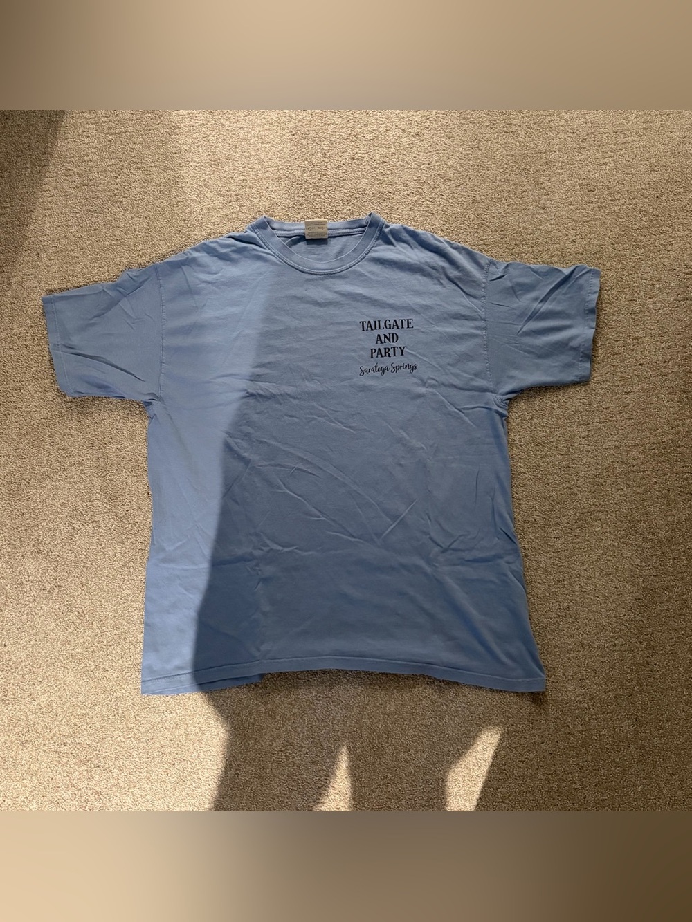 Comfort Colors Light Blue 'Tailgate and Party' Short Sleeve Tee